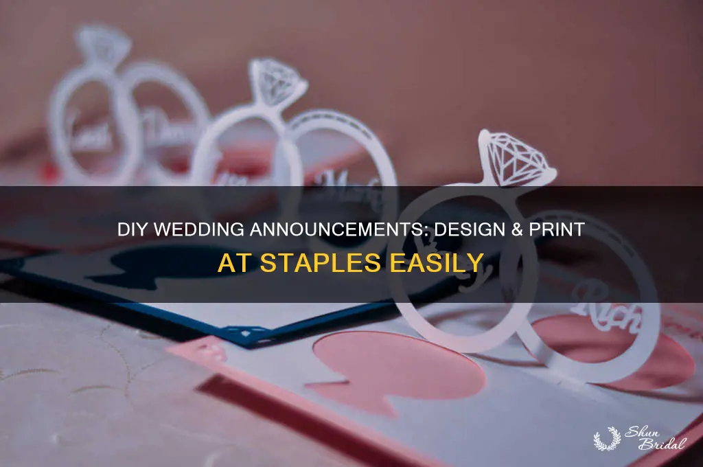 how to create and print wedding announcements at staples