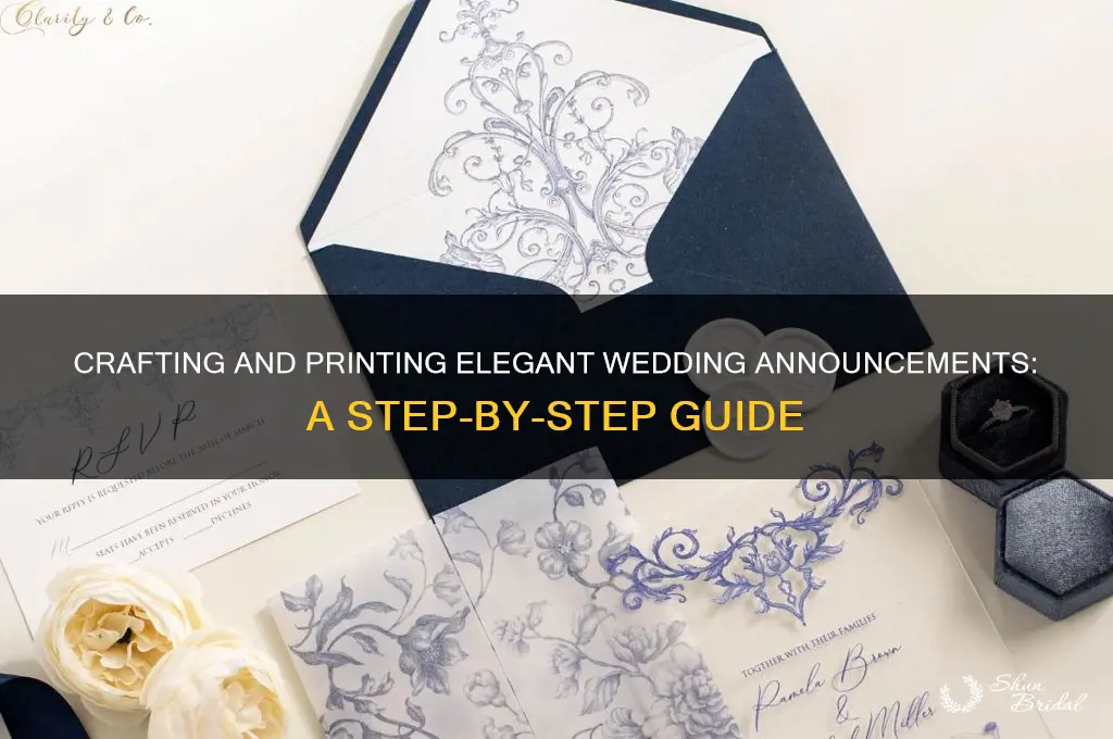 how to create and print wedding announcements