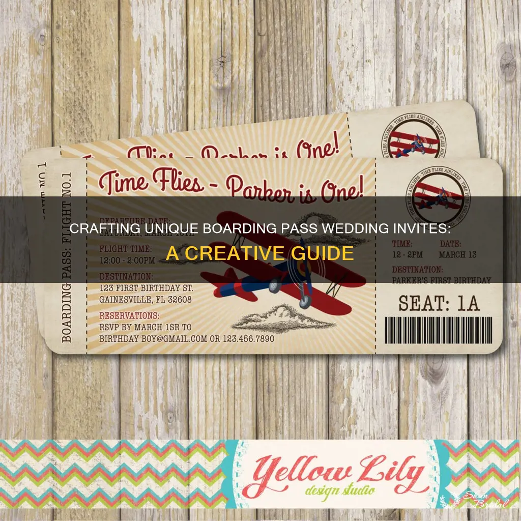 how to create boarding pass wedding invitations