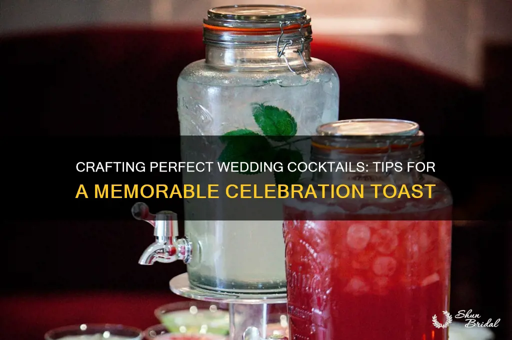 how to create cocktails for a wedding