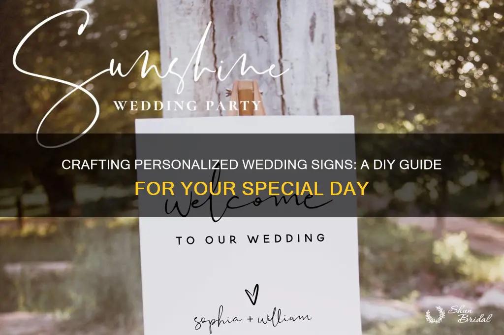 how to create custom signs for wedding