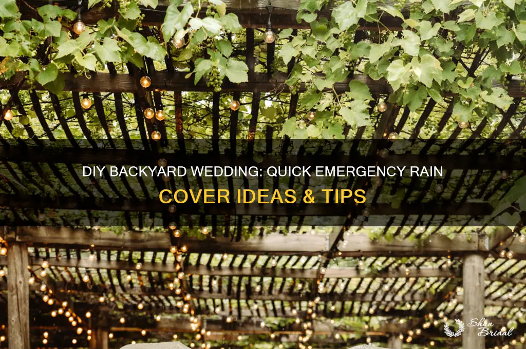 how to create emergency rain cover for backyard wedding ideas