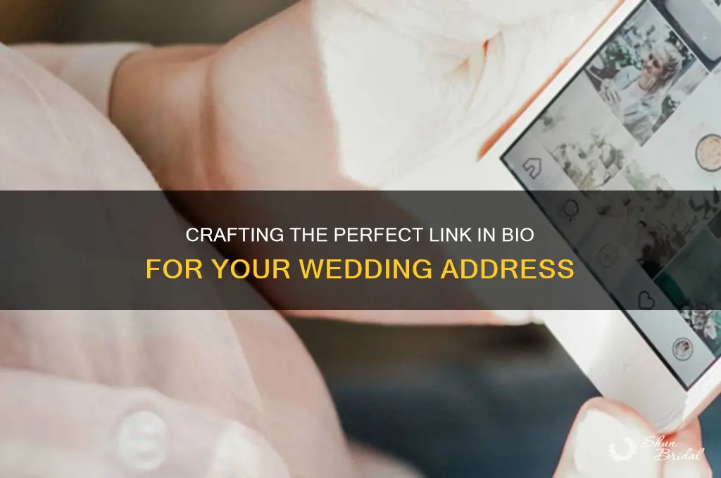 how to create link in bio for wedding addreses