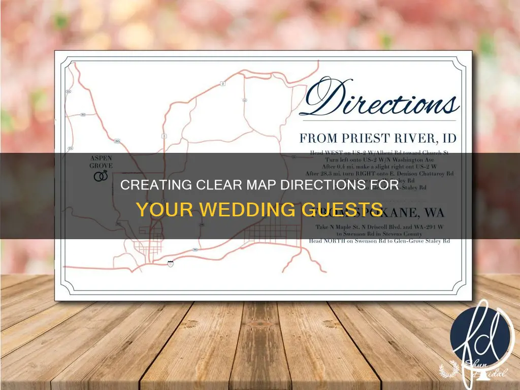 how to create map dirrections for wedding invitation