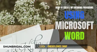 Custom Wedding Programs with Microsoft Word