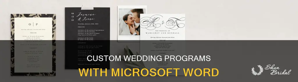 how to create my wedding programs using microsoft word