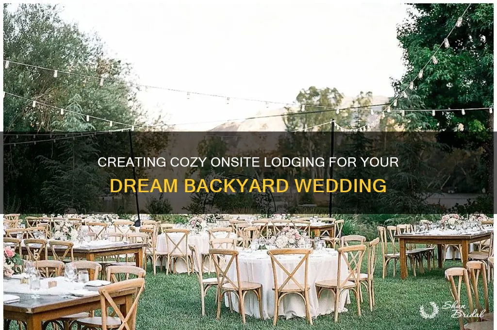 how to create onsite lodging backyard wedding