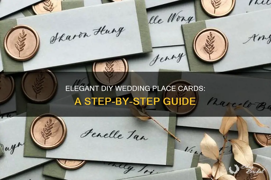 how to create place cards for wedding reception