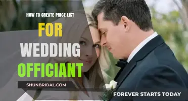 Crafting a Competitive Wedding Officiant Price List: Tips and Strategies