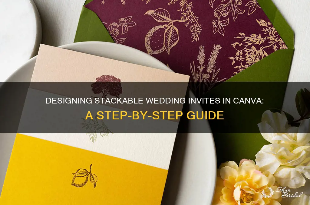 how to create stackable wedding invtes in canva