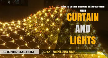Elegant DIY Wedding Backdrop: Mesh Curtains and Lights Tutorial