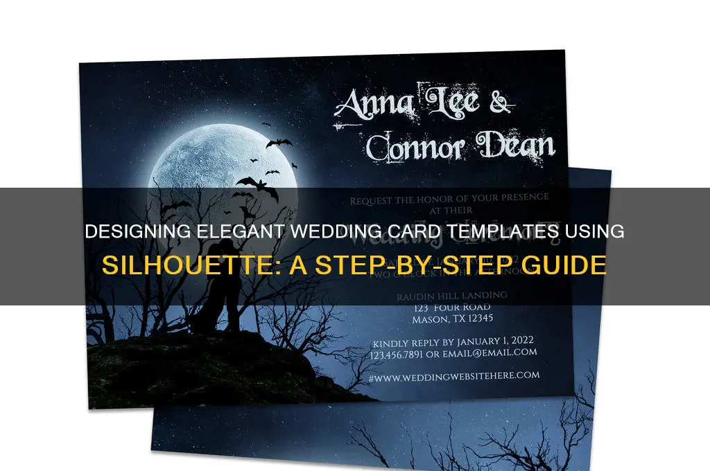 how to create wedding card template for silhouette