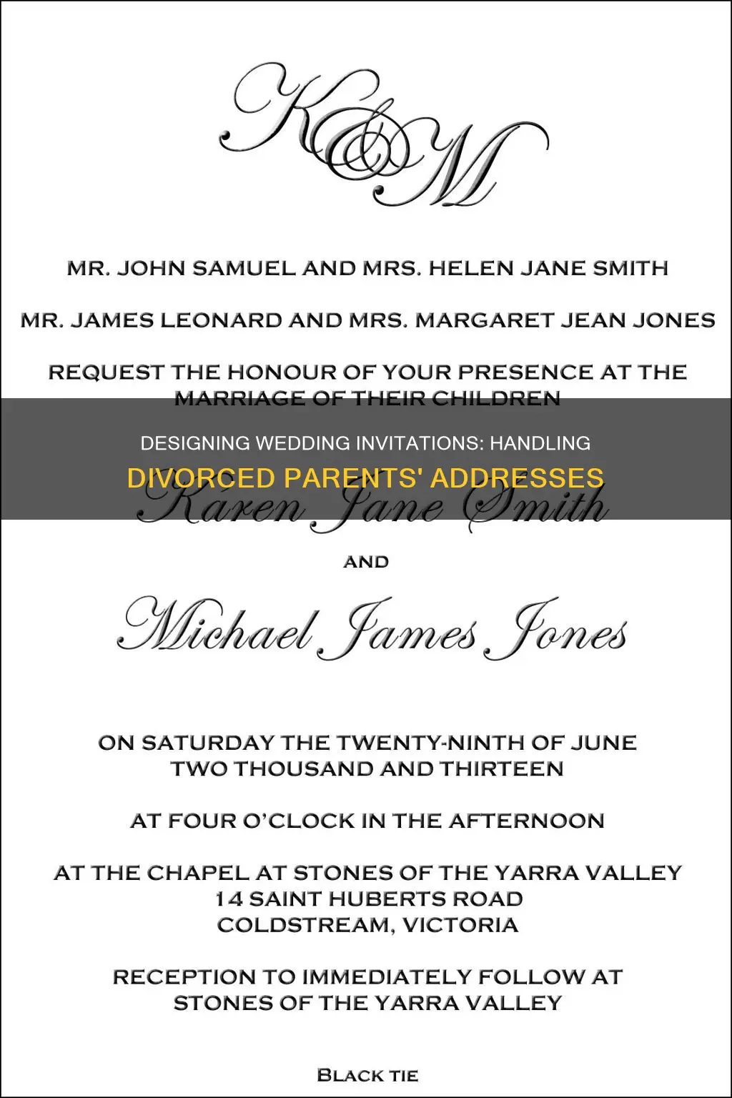 how to create wedding invitations in divorced parents