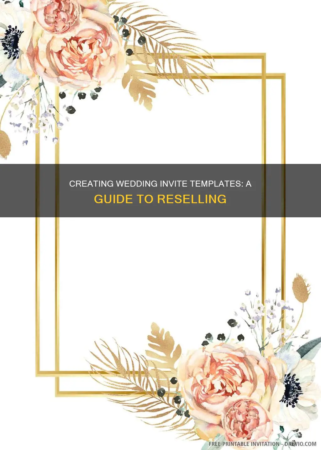 how to create wedding invite templates to resell