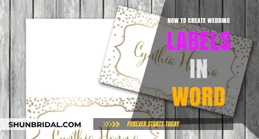 Designing Elegant Wedding Labels in Microsoft Word: A Step-by-Step Guide