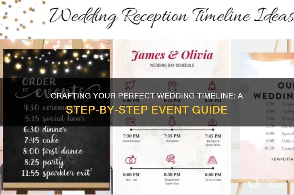 how to create wedding order of events