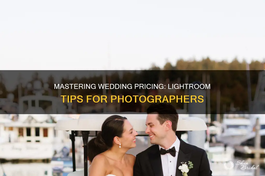 how to create wedding pricing list in lightroom