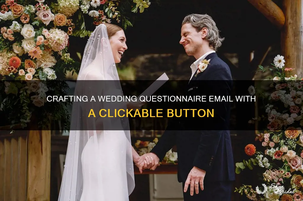 how to create wedding questionnaire with a button in email