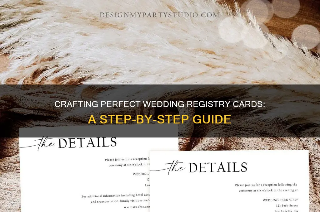 how to create wedding registry cards