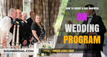 Honoring Your Wedding Bagpiper: Proper Credit in Your Program Guide