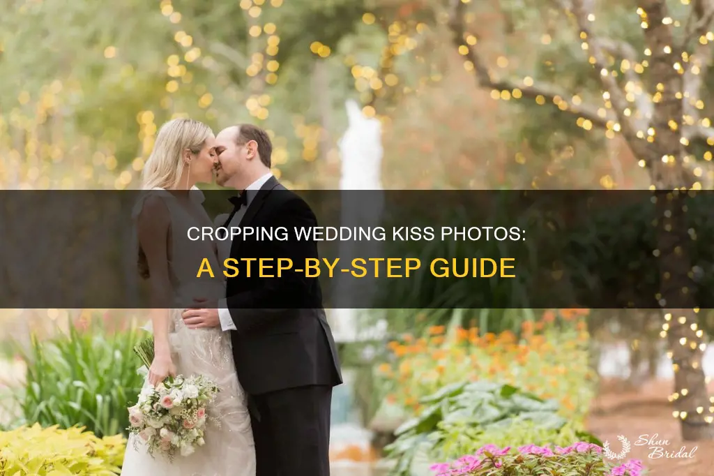 how to crop wedding kiss photo