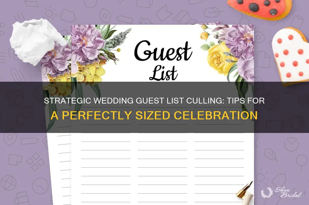 how to cull a wedding guest list