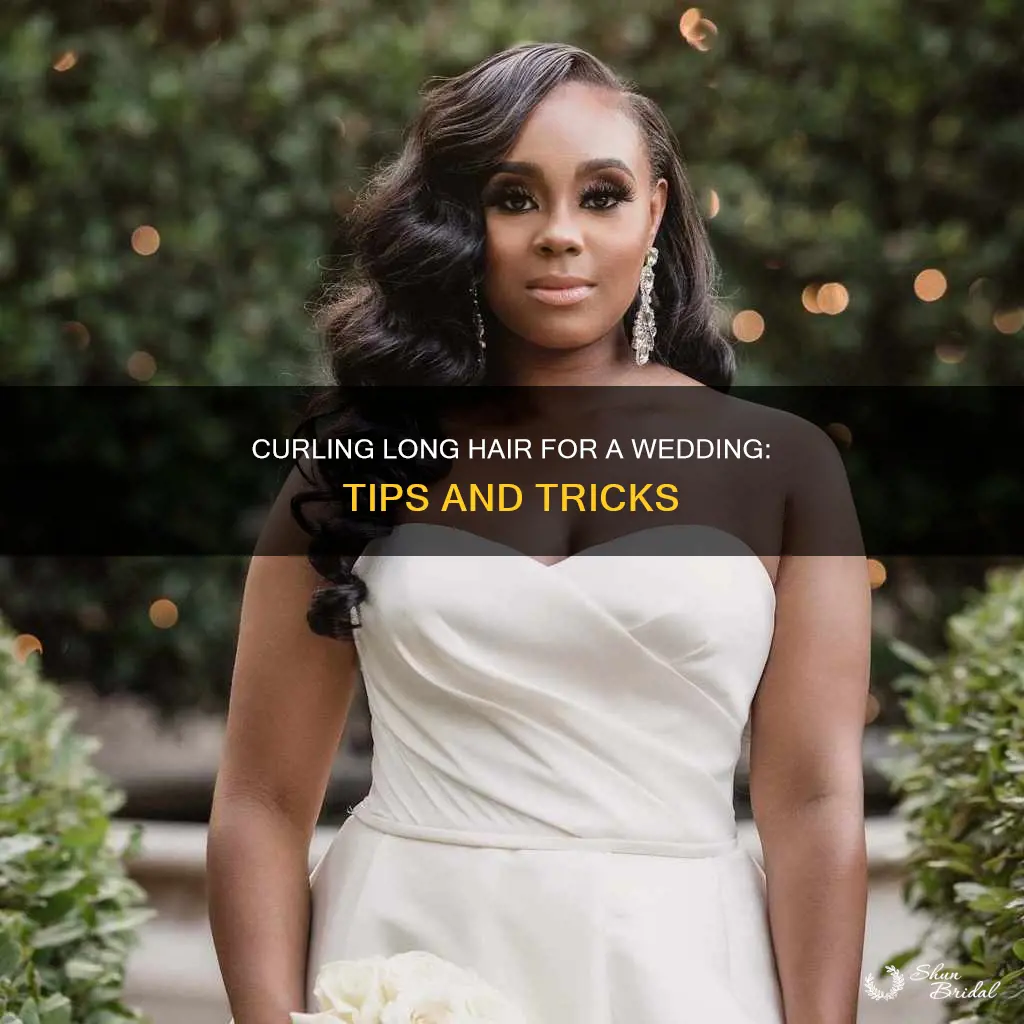 how to curl long hair for wedding