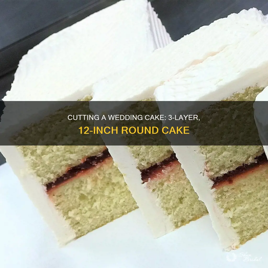 how to cut a 12 round 3 layer wedding cake