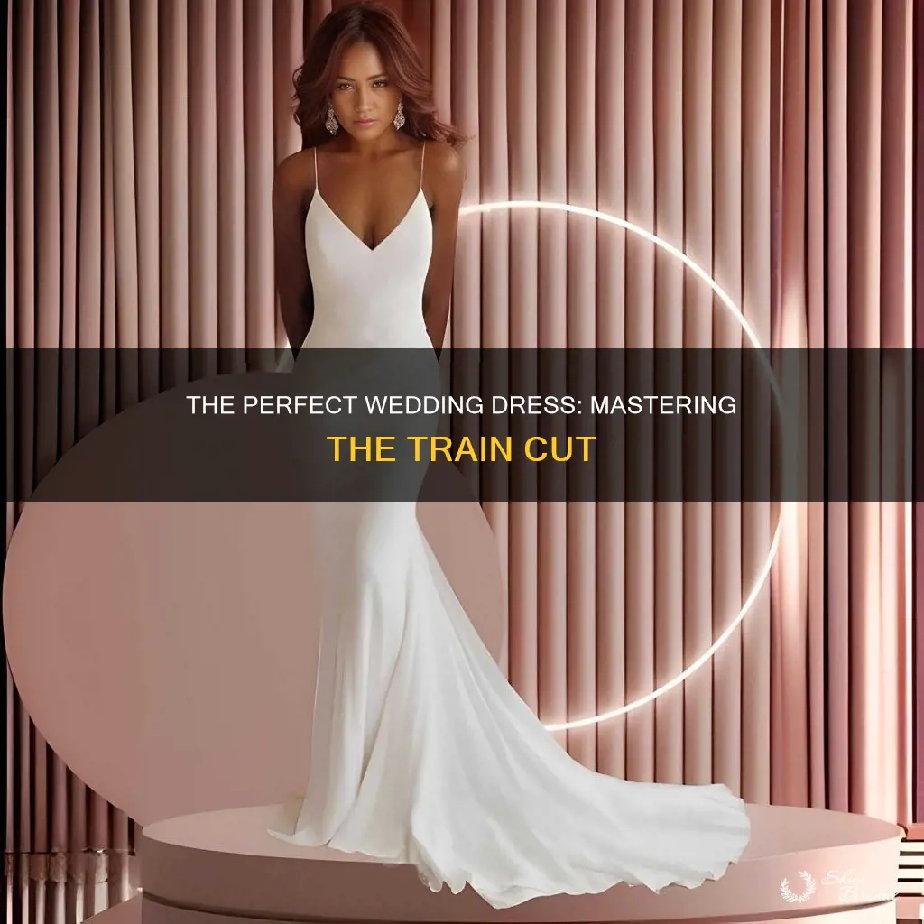 how to cut a train for a wedding dress