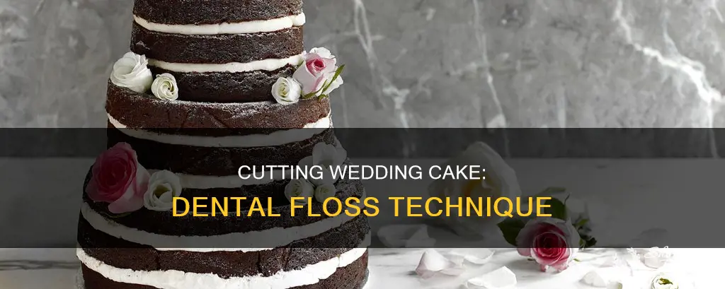 how to cut a wedding cake with dental floss