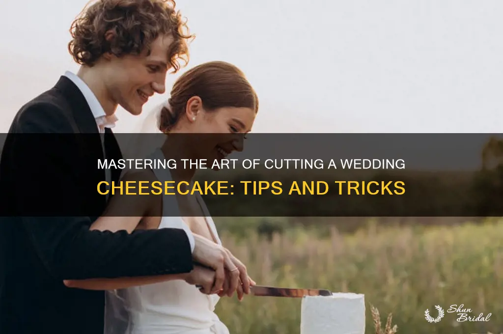 how to cut a wedding cheesecake