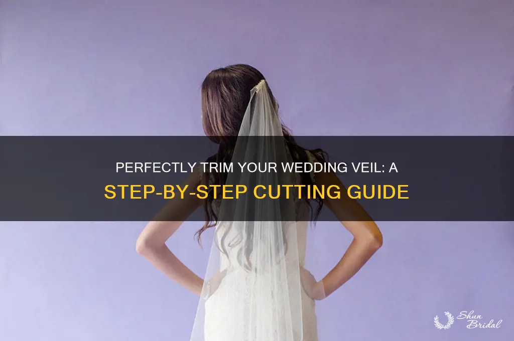 how to cut a wedding veil