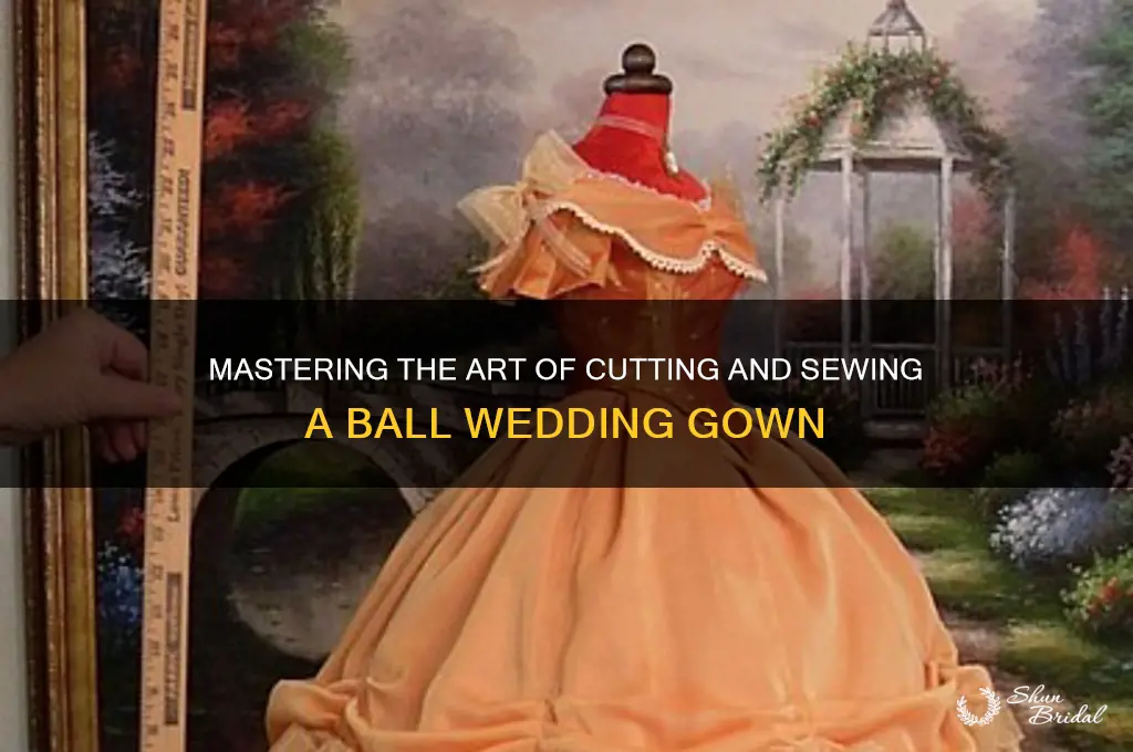 how to cut and sew a ball wedding gown