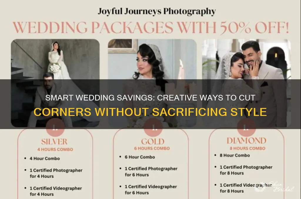 how to cut corners on a wedding