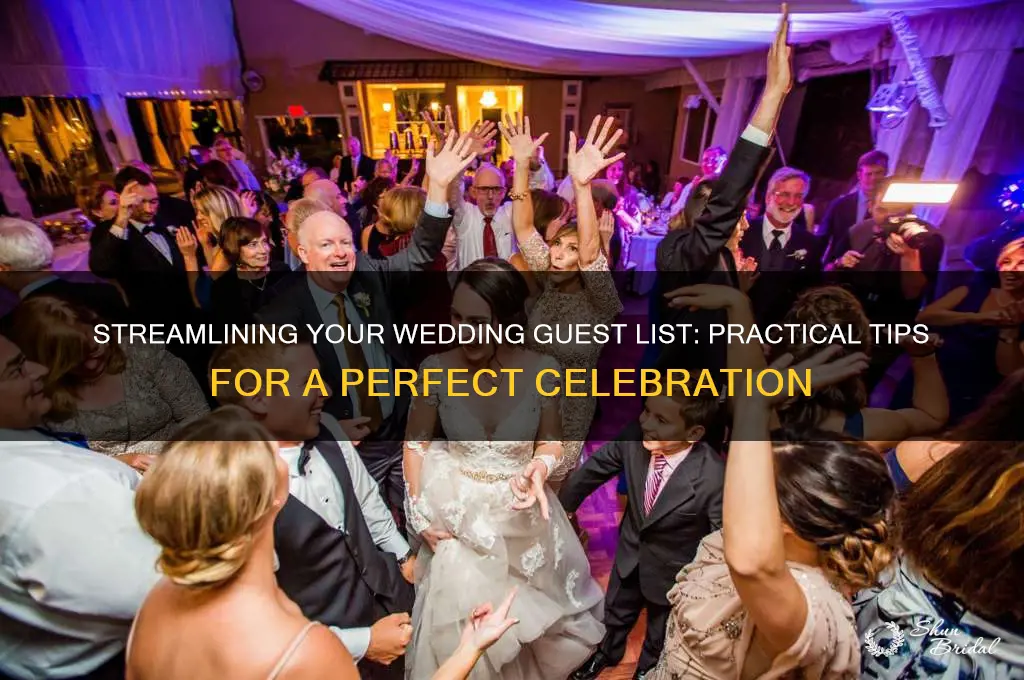 how to cut down wedding list