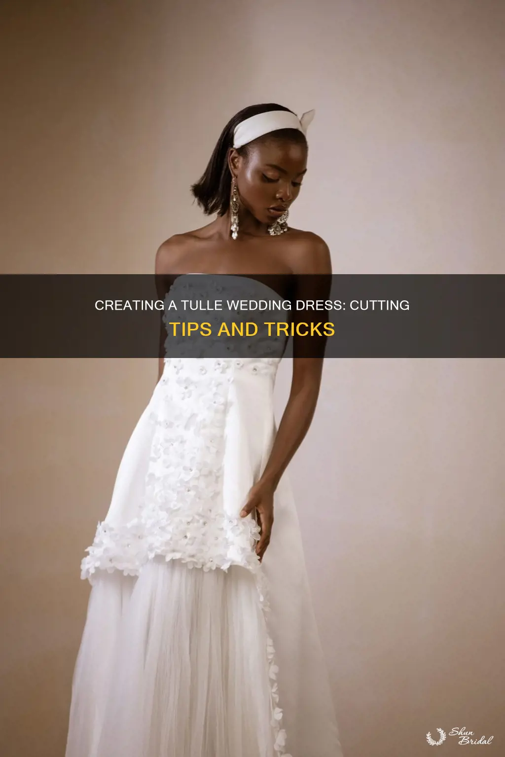 how to cut tulle on a wedding dress