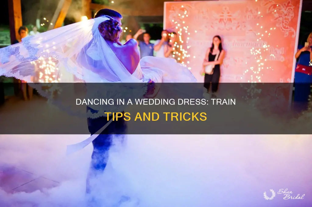 how to dance in a wedding dress with a train