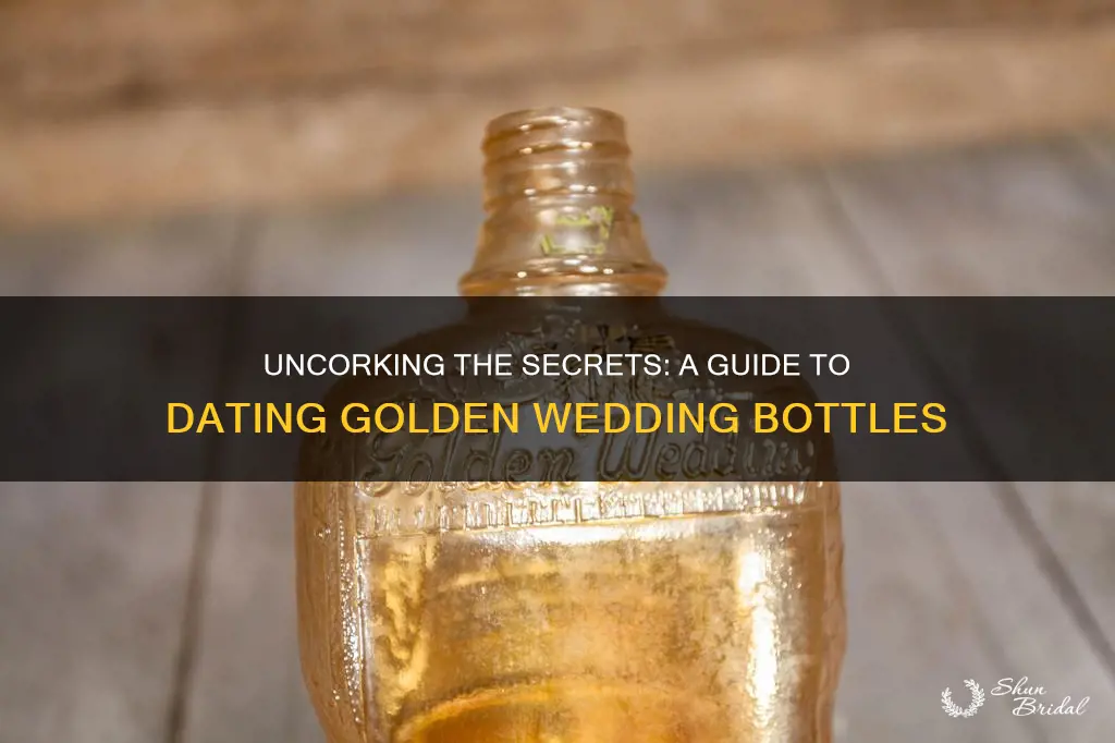 how to date a golden wedding bottle