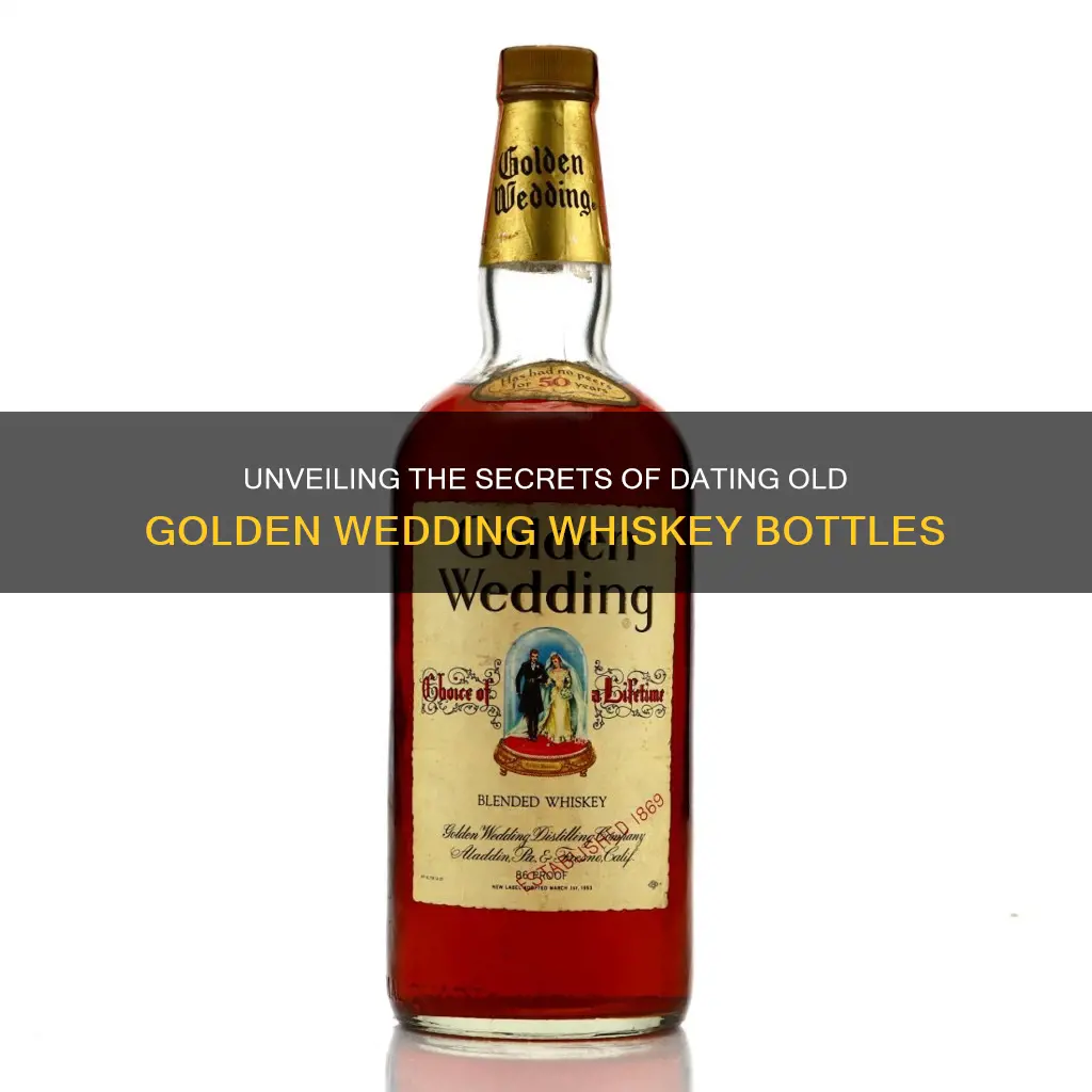 how to date an old golden wedding whiskey bottle