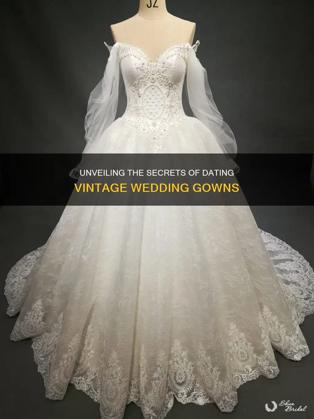 how to date vintage wedding gowns