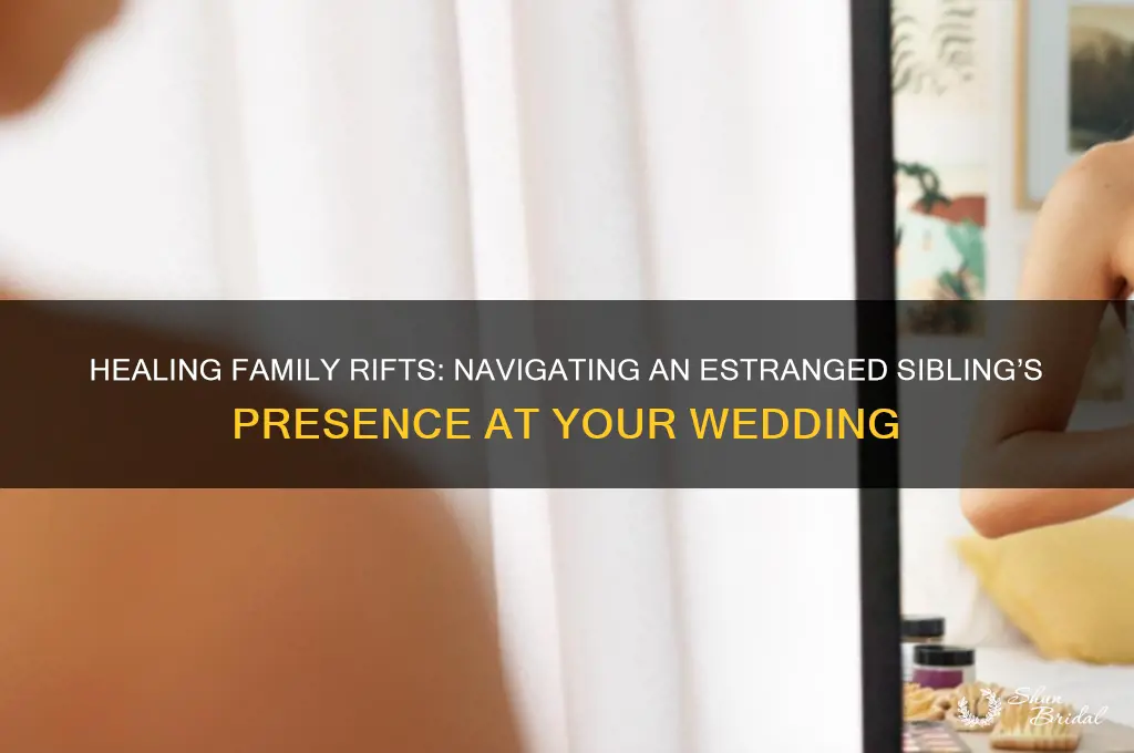 how to deal with an estranged sibling at a wedding