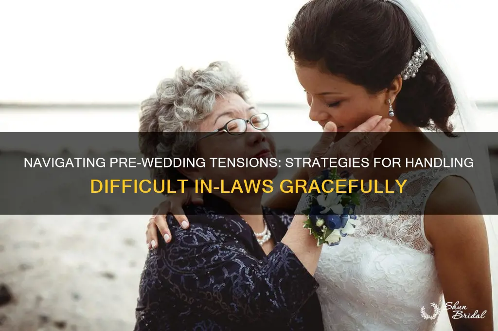 how to deal with difficult in laws before wedding