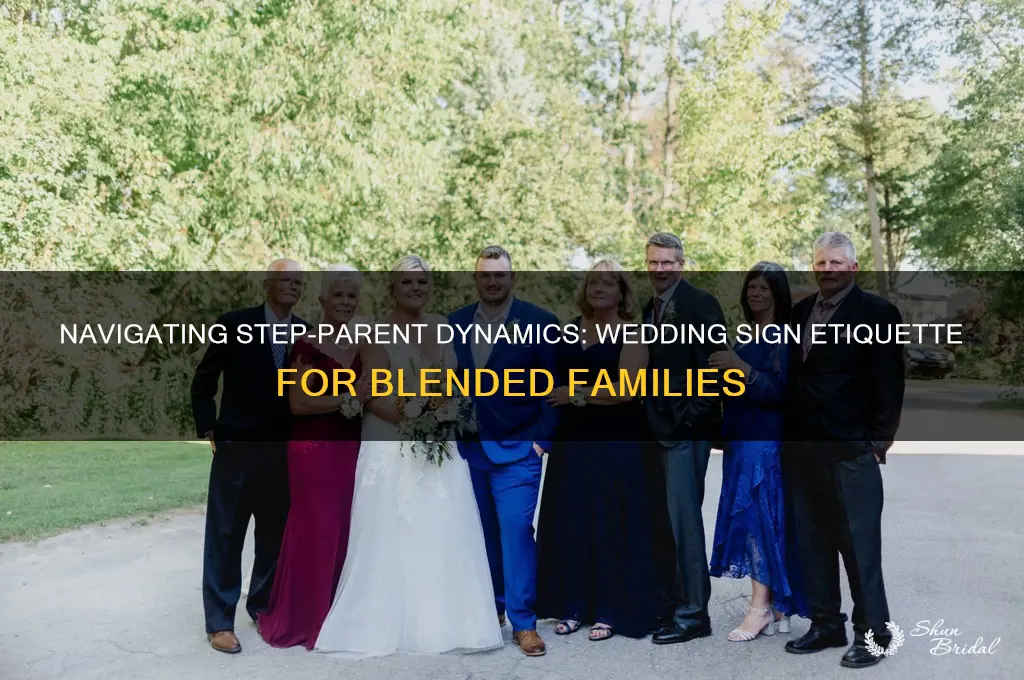 how to deal with step parents at a wedding signs