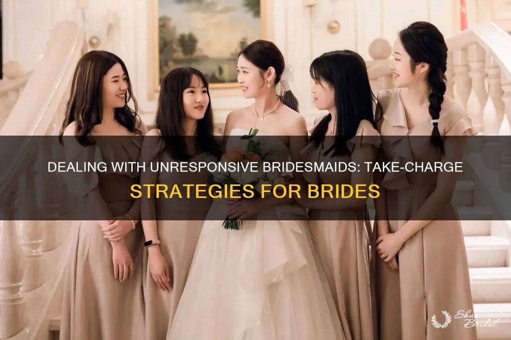 how to deal with unresponsive bridesmaids