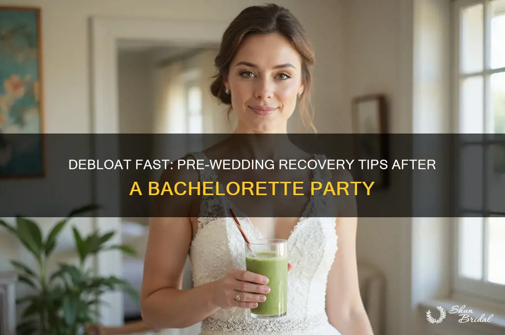 how to debloat after a bachlorette party before the wedding
