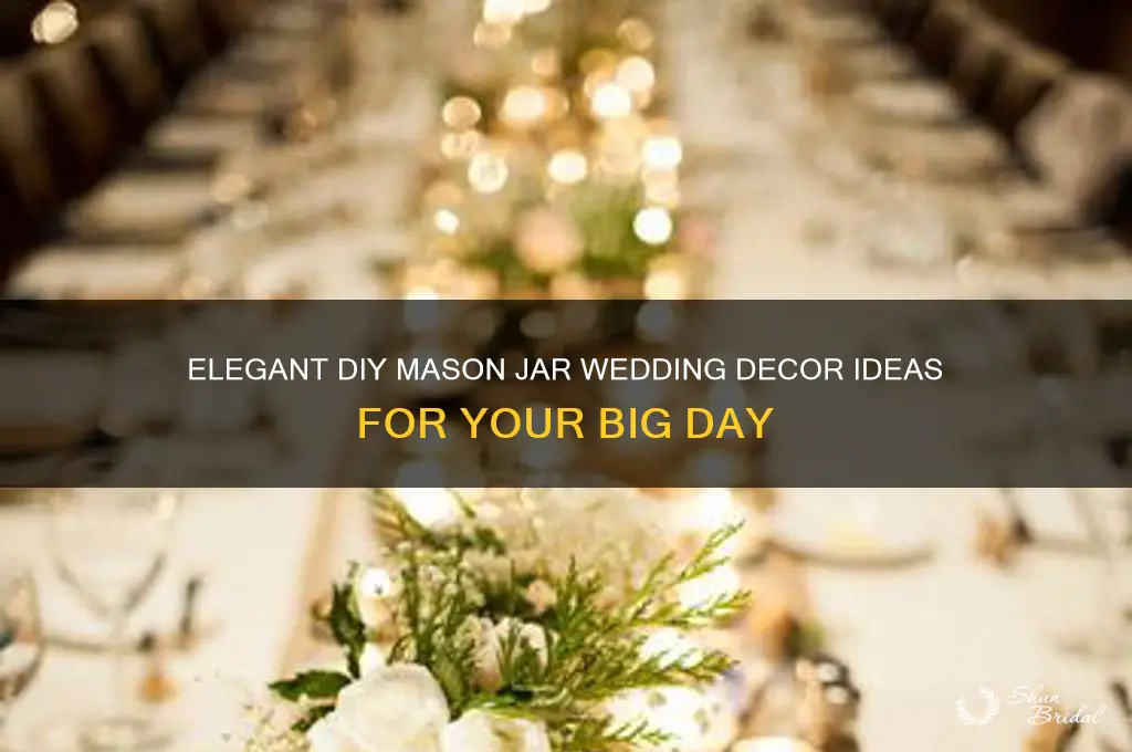 how to decarate mason jars for a wedding