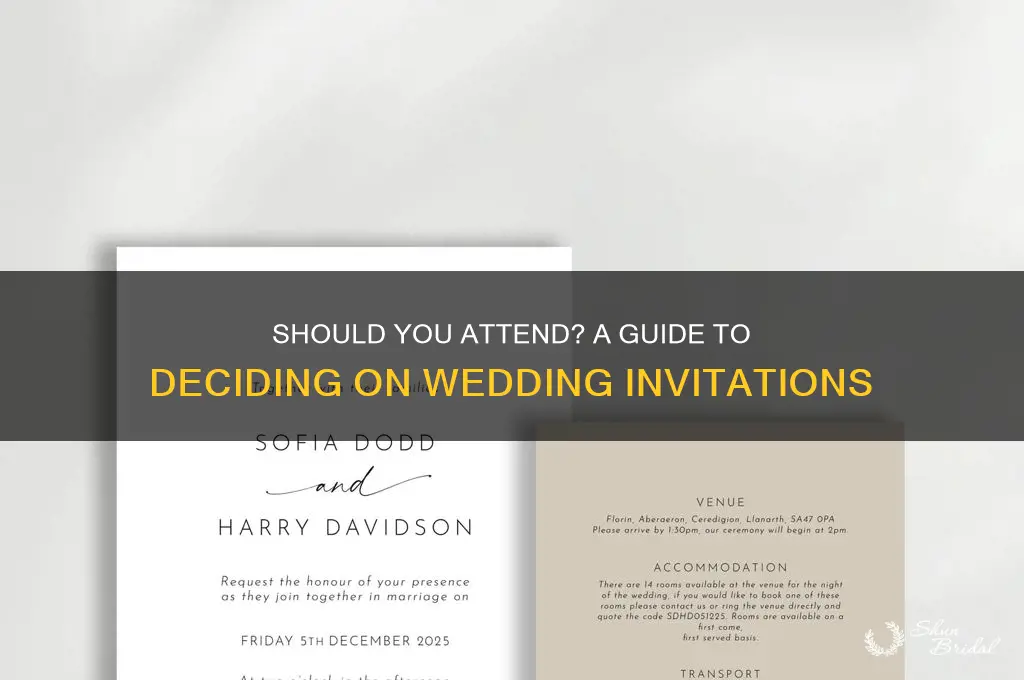 how to decide if you should go to a wedding