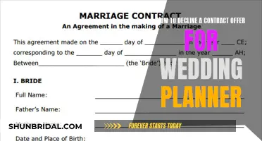 Declining Wedding Planner Contracts: Navigating the Rejection