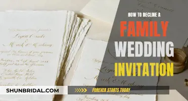 Declining Family Wedding Invites: Navigating Relationships with Grace