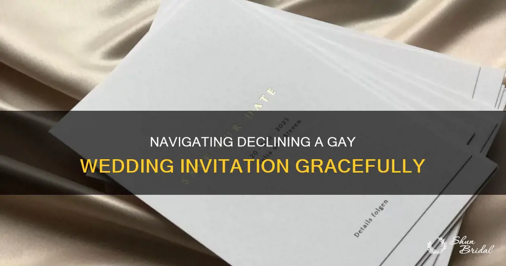 how to decline a gay wedding invitation